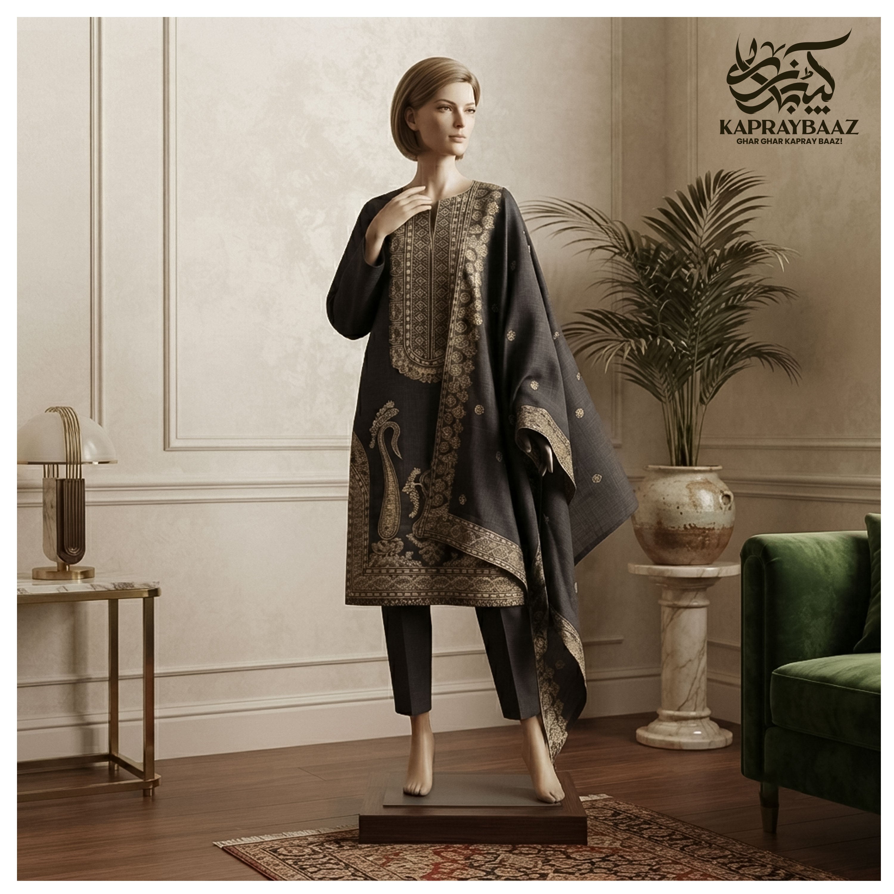 Royal Green - Doria Cotton 3 Piece Suit